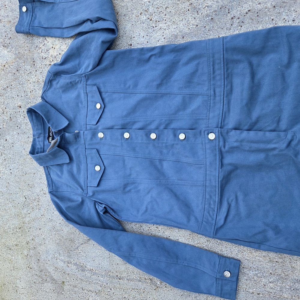 Blue Button-Up Jacket - Picture 2 of 8
